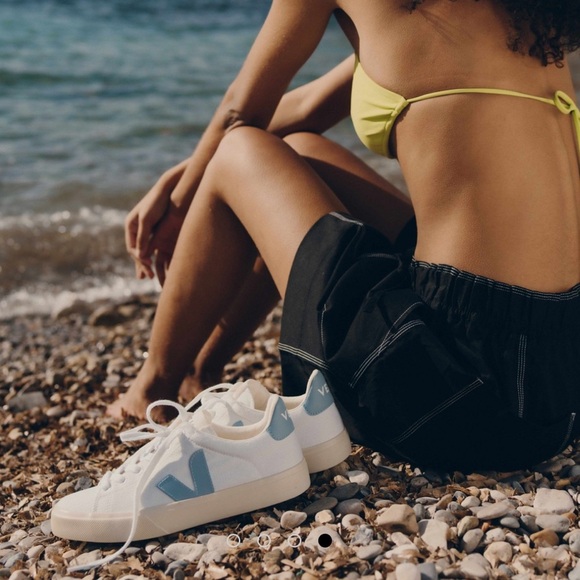 Veja Campo white steel canvas sneaker. Size 6 - Picture 2 of 12